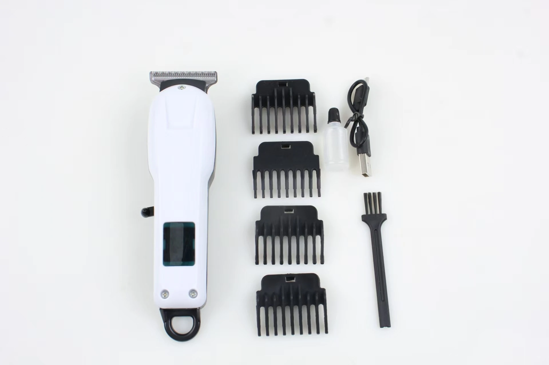 Tondeuse Électrique Professionnelle Sans Fil Multifonctionnelle pour Hommes, Usage Domestique et Barbier, en Acier Inoxydable
